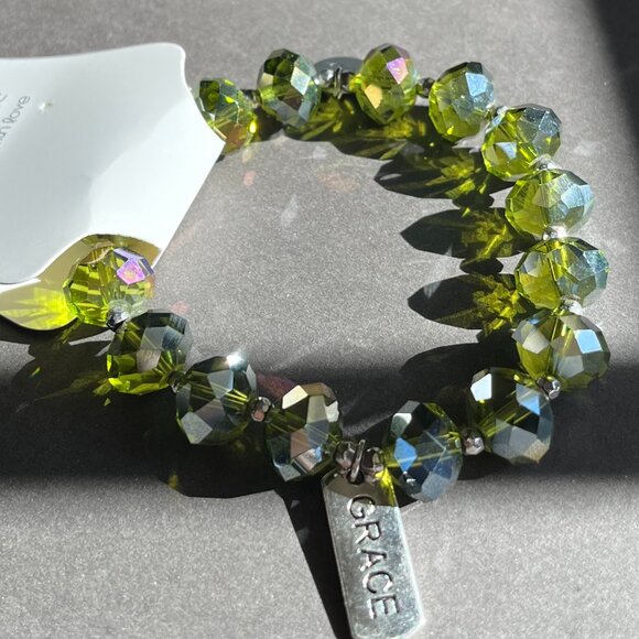 Charmze Stackable Stretch Beaded Bracelets Lemongrass NEW - Picture 2 of 2